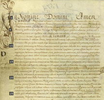 Bulle papale d'érection canonique du Diocèse de Québec (1674)