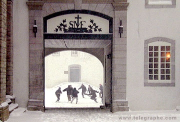 Cour du Vieux-Séminaire en hiver