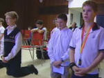 Petits séminaristes à la chapelle